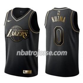 Män Los Angeles Lakers Tröja Kyle Kuzma 0 Nike Svart Guld Edition Swingman